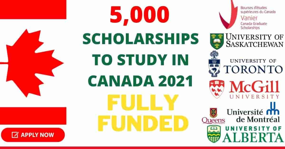5,000 Scholarships in Canada For International Students - Fully Funded