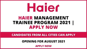 Haier Trainee Program August 2021 | Application Open