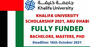 Khalifa University Scholarships 2022 UAE | Fully Funded