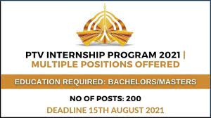 PTV Internship program 2021 | Pakistan Television Corporation Ltd