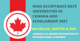 High Acceptance Rate Universities in Canada and Scholarships | Funded