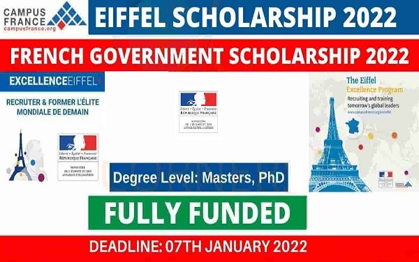 Eiffel French Government Scholarship in France 2022 | Fully Funded