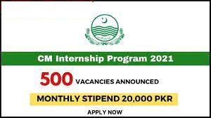 CM Punjab Internship Program 2021 | Stipend 20,000 Pkr – Apply Now