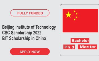 Beijing Institute of Technology CSC Scholarship 2022