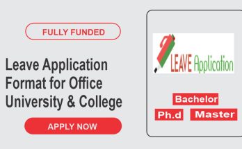 Leave Application Format for Office, University & College