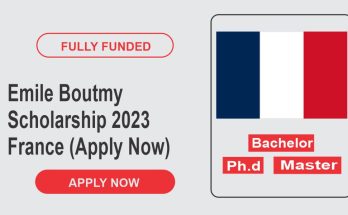 Emile Boutmy Scholarship 2023, France (Apply Now)