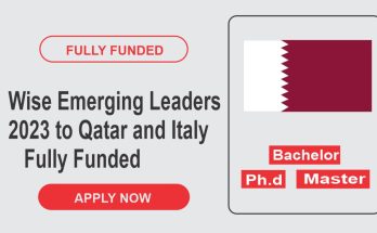 Wise Emerging Leaders 2023 to Qatar and Italy | Fully Funded