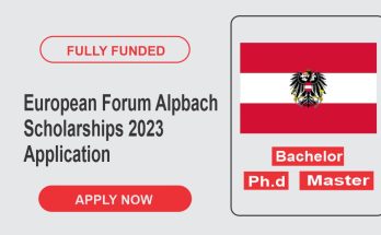 European Forum Alpbach Scholarships 2023 Application