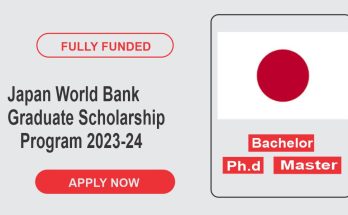 Japan World Bank Graduate Scholarship Program 2023-24