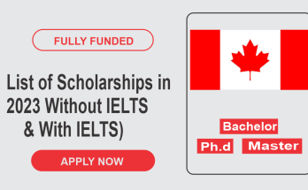 List of Scholarships in 2023 (Without IELTS & With IELTS)