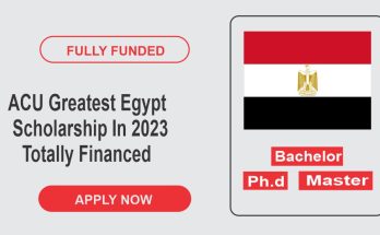 ACU Greatest Egypt Scholarship In 2023 | Totally Financed