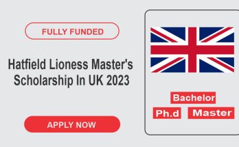 Hatfield Lioness Master’s Scholarship In UK 2023