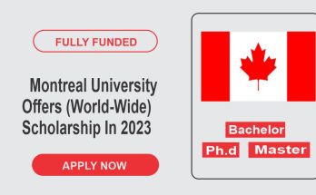 Montreal University Offers (World-Wide) Scholarship In 2023