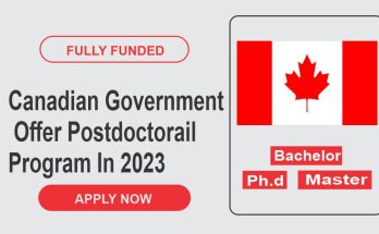 Canadian Government Offer Postdoctorail Program In 2023
