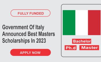 Government Of Italy Announced Best Masters Scholarships In 2023