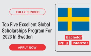 Top Five Excellent Global Scholarships Program For 2023 In Sweden