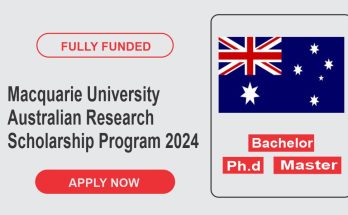 Macquarie University Australian Research Scholarship Program In 2024