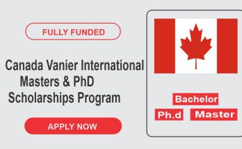 Canada Vanier International Masters & PhD Scholarships Program