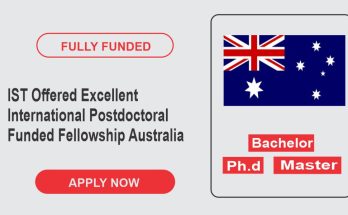 IST Offered Excellent International Postdoctoral Funded Fellowship Program In Australia 2024