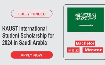 KAUST International Student Scholarship for 2024 in Saudi Arabia