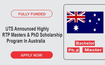 UTS Announced Highly RTP Masters PhD Scholarships Program In Australia 2024