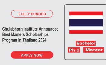 Chulabhorn Institute Announced Best Masters Scholarships Program In Thailand 2024
