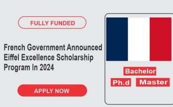 French Government Announced Eiffel Excellence Scholarship Program In 2024