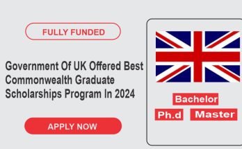 Government Of UK Offered Best Commonwealth Graduate Scholarships Program In 2024