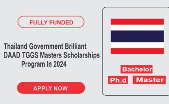 Thailand Government Brilliant DAAD TGGS Masters Scholarships Program In 2024
