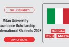 Milan University Excellence Scholarship International Students 2025-26 | Study in Italy